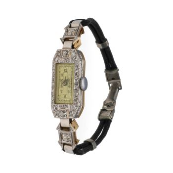 <BR>RELOJ JOYA VINTAGE EN ORO BLANCO Y ORO... · ref.: 