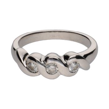 ANILLOS / SORTIJAS<BR>SORTIJA TRESILLO EN ORO BLANCO Y BRILL... · ref.: PRESENTA CERTIFICADO...