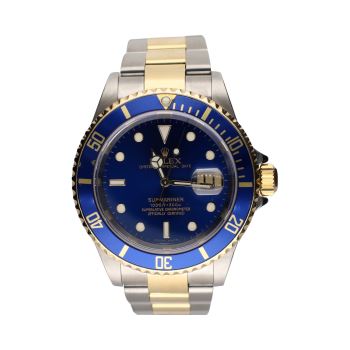 ROLEX<BR>SUBMARINER DATE ACERO Y ORO AZUL. · ref.: 16613