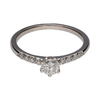 ANILLOS / SORTIJAS<BR>SORTIJA SOLITARIO EN ORO BLANCO CON BR... · ref.: PRESENTA CERTIFICADO...