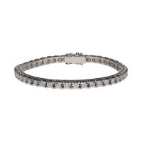 Pulsera riviere en oro blanco con brillantes.