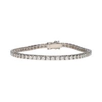 Pulsera riviere en oro blanco con brillantes.