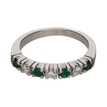 ANILLOS / SORTIJAS<BR>SORTIJA CINTILLO REALIZADO EN ORO BLAN... · ref.: (NLA)