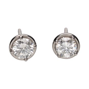 PENDIENTES<BR>PENDIENTES DORMILONAS EN ORO BLANCO CO... · ref.: PRESENTA CERTIFICADO...