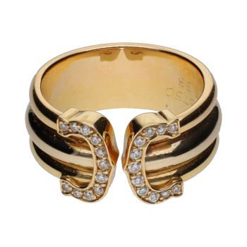 ANILLOS / SORTIJAS<BR>SORTIJA C DE CARTIER EN ORO AMARILLO Y... · ref.: (NXMX)