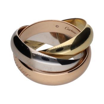 ANILLOS / SORTIJAS<BR>SORTIJA TRINITY ANCHA DE CARTIER. TALL... · ref.: (NMAC)
