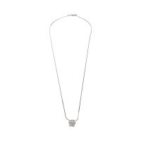 Collar con colgante en oro blanco con brillantes.