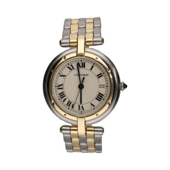 CARTIER<BR>PANTHERE RONDE ACERO Y ORO 30MM. · ref.: 8396