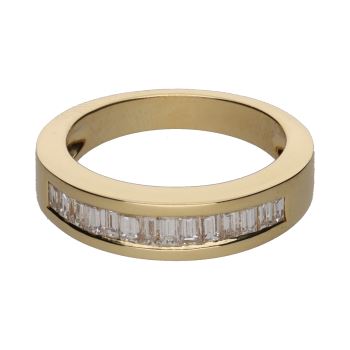 ANILLOS / SORTIJAS<BR>ALIANZA CINTILLO EN ORO AMARILLO CON B... · ref.: (CNI)