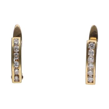 PENDIENTES<BR>PENDIENTES EN ORO AMARILLO Y BRILLANTE... · ref.: (OM)
