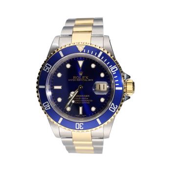 ROLEX<BR>SUBMARINER ACERO Y ORO AZUL 40MM. · ref.: 16613