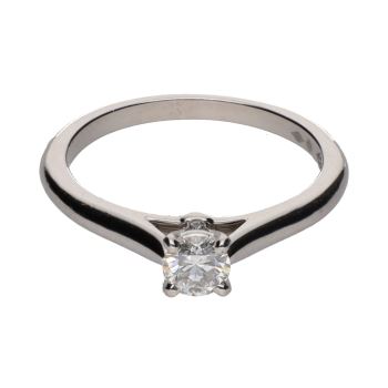 ANILLOS / SORTIJAS<BR>SOLITARIO DE CARTIER EN PLATINO CON UN... · ref.: CERTIFICADO CARTIER....