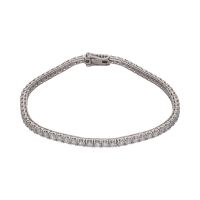 PULSERAS<BR>PULSERA RIVIERE EN ORO BLANCO CON BRIL...