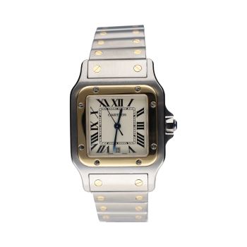 CARTIER<BR>SANTOS ACERO Y ORO QUARTZ 29MM. · ref.: 1566