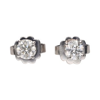 PENDIENTES<BR>PENDIENTES EN ORO BLANCO CON BRILLANTE... · ref.: (SNI)