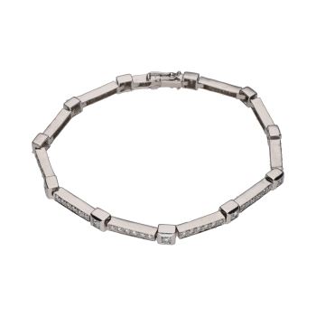 PULSERAS<BR>PULSERA TIPO RIVIERE EN ORO BLANCO CON... · ref.: PRESENTA CERTIFICADO...