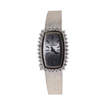 OMEGA<BR>CLASICO SEÑORA ORO BLANCO BRILLANTES C... · ref.: 