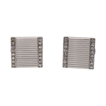 GEMELOS<BR>GEMELOS CUADRADOS EN ORO BLANCO CON BR... · ref.: (OEM)