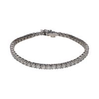 PULSERAS<BR>PULSERA RIVIERE EN ORO BLANCO CON BRIL...