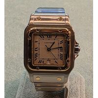 CARTIER<BR>SANTOS GALBEE ACERO Y ORO 29MM.