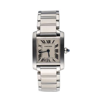 CARTIER<BR>TANK FRANCES SEÑORA ACERO 20MM. · ref.: 2384