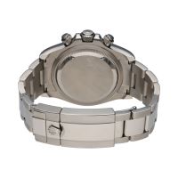 Daytona acero esfera blanca cerámico.  