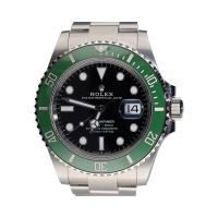 Submariner date acero bisel verde 41mm.   