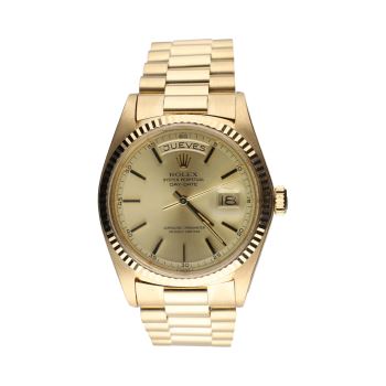 ROLEX<BR>DAY-DATE PRESIDENT ORO AMARILLO PLEXI ... · ref.: 1803