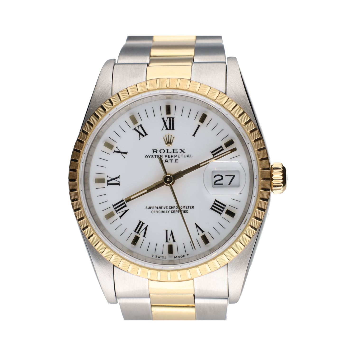 Oyster perpetual date acero y oro 34mm.   