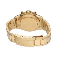 Daytona 6 invertido oro amarillo esfera blanca brillantes.   