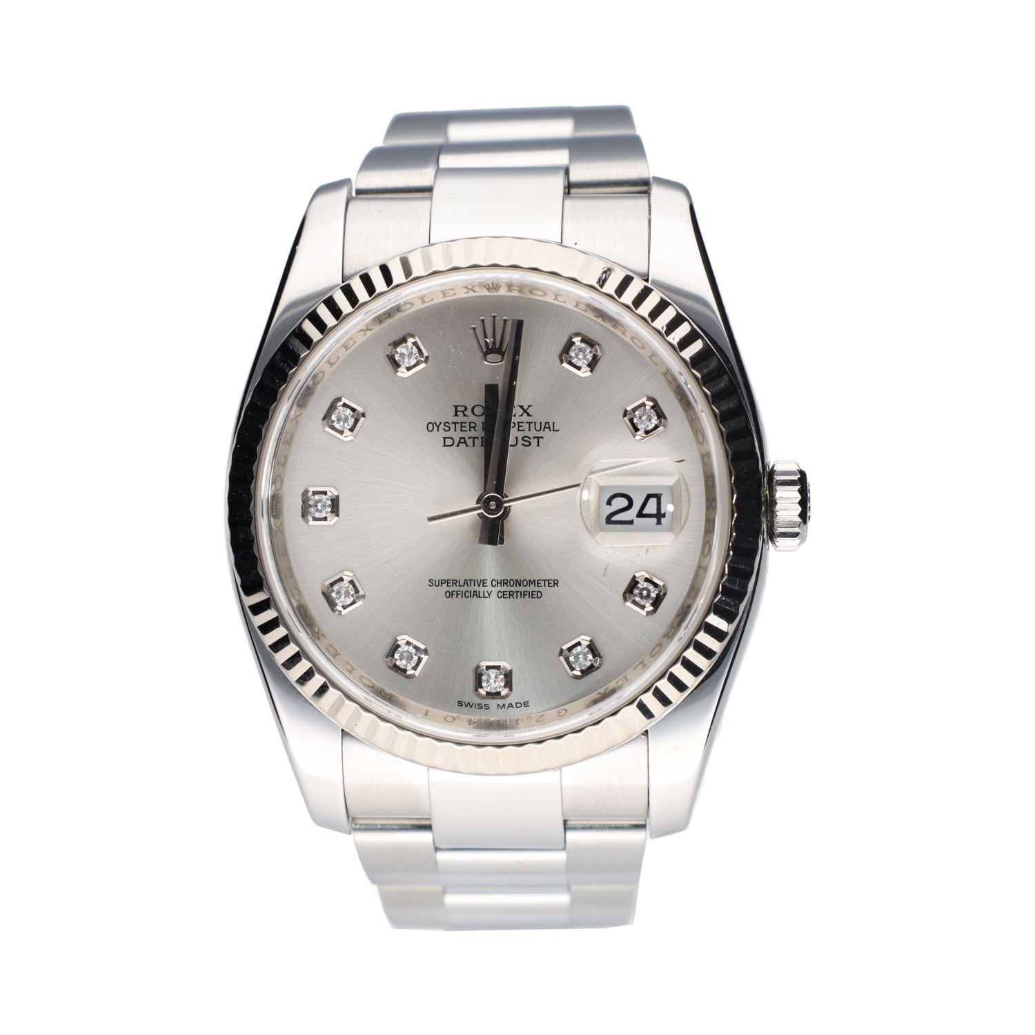 Datejust acero esfera con brillantes 36mm.   