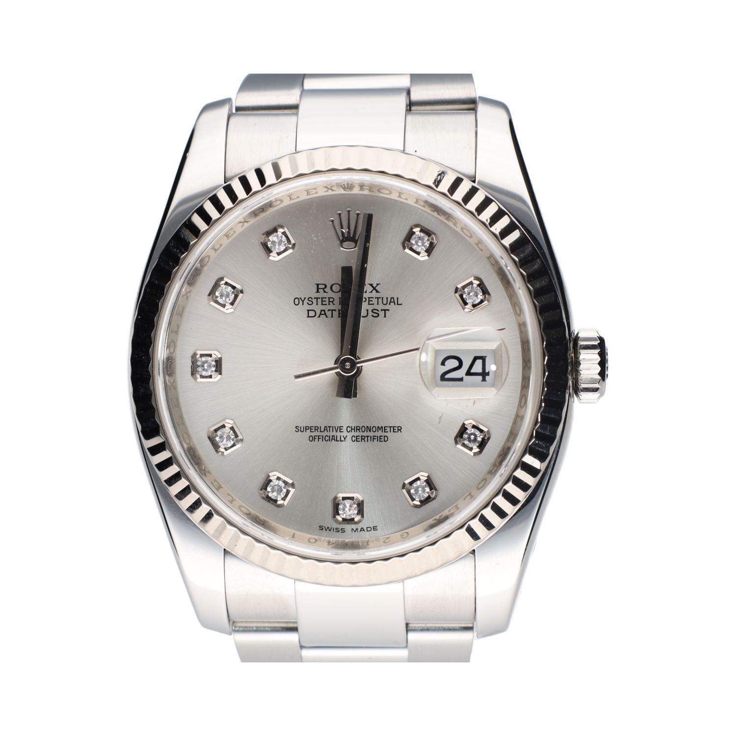Datejust acero esfera con brillantes 36mm.   
