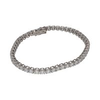 Pulsera riviere en oro blanco con brillantes.