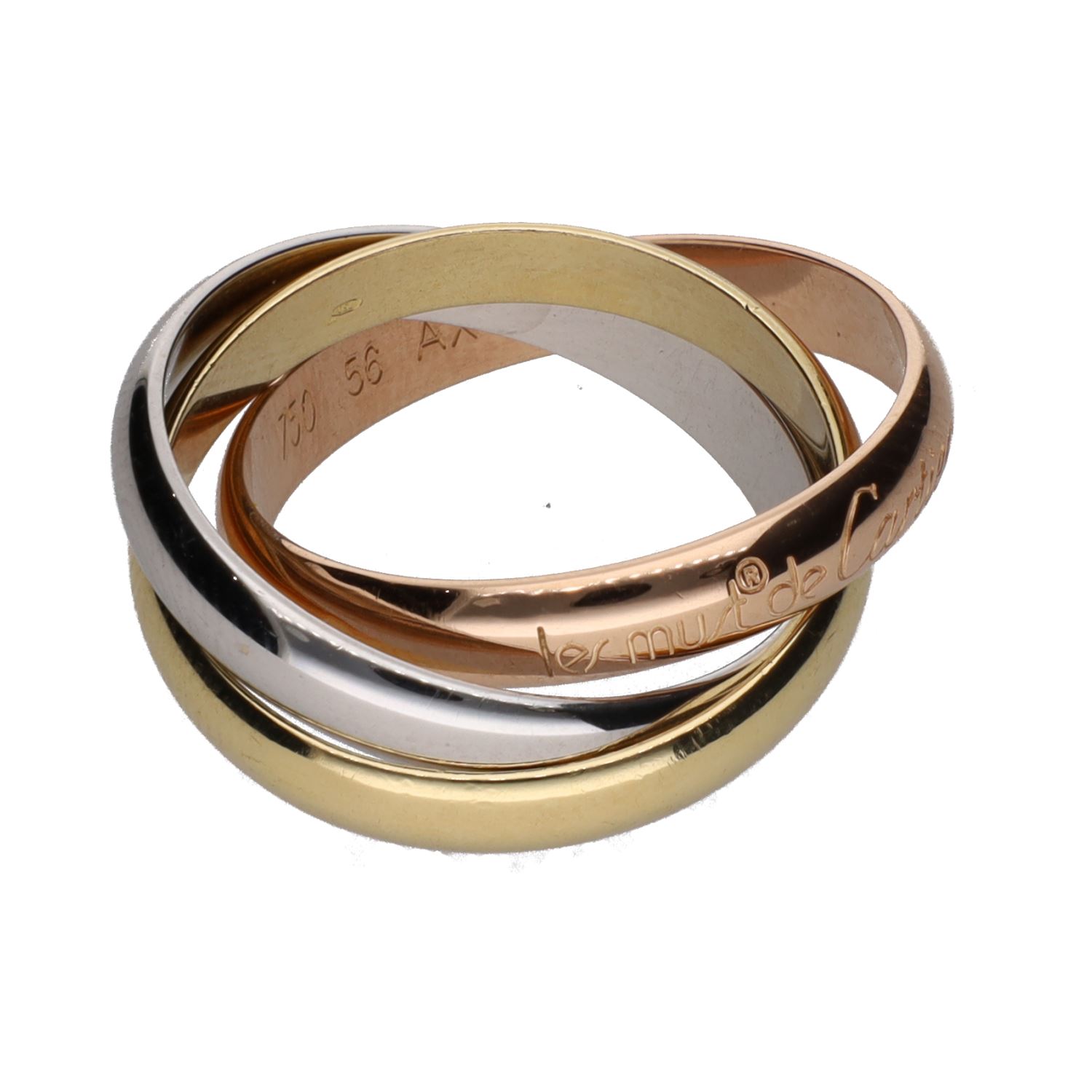 Sortija trinity de cartier. Talla 56.