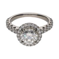 ANILLOS / SORTIJAS<BR>SORTIJA SOLITARIO DE CARTIER EN PLATIN...