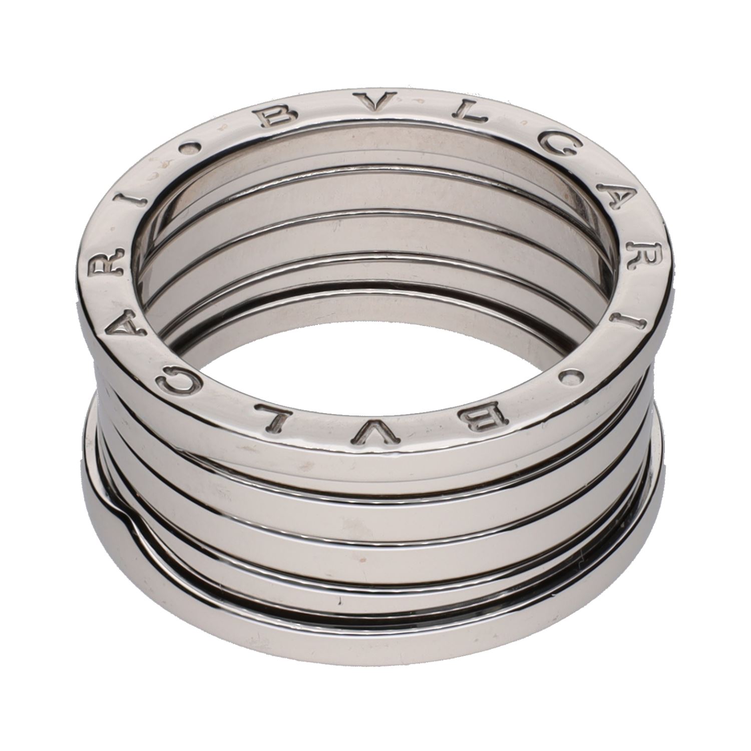 Sortija b-zero de bulgari en oro blanco. Talla 62.
