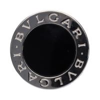 Sortija bulgari bualgari en oro blanco con ónix. Talla 14.