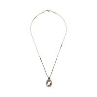 Collar en oro amarillo con esmeraldas, rubíes, zafiros y brillantes.