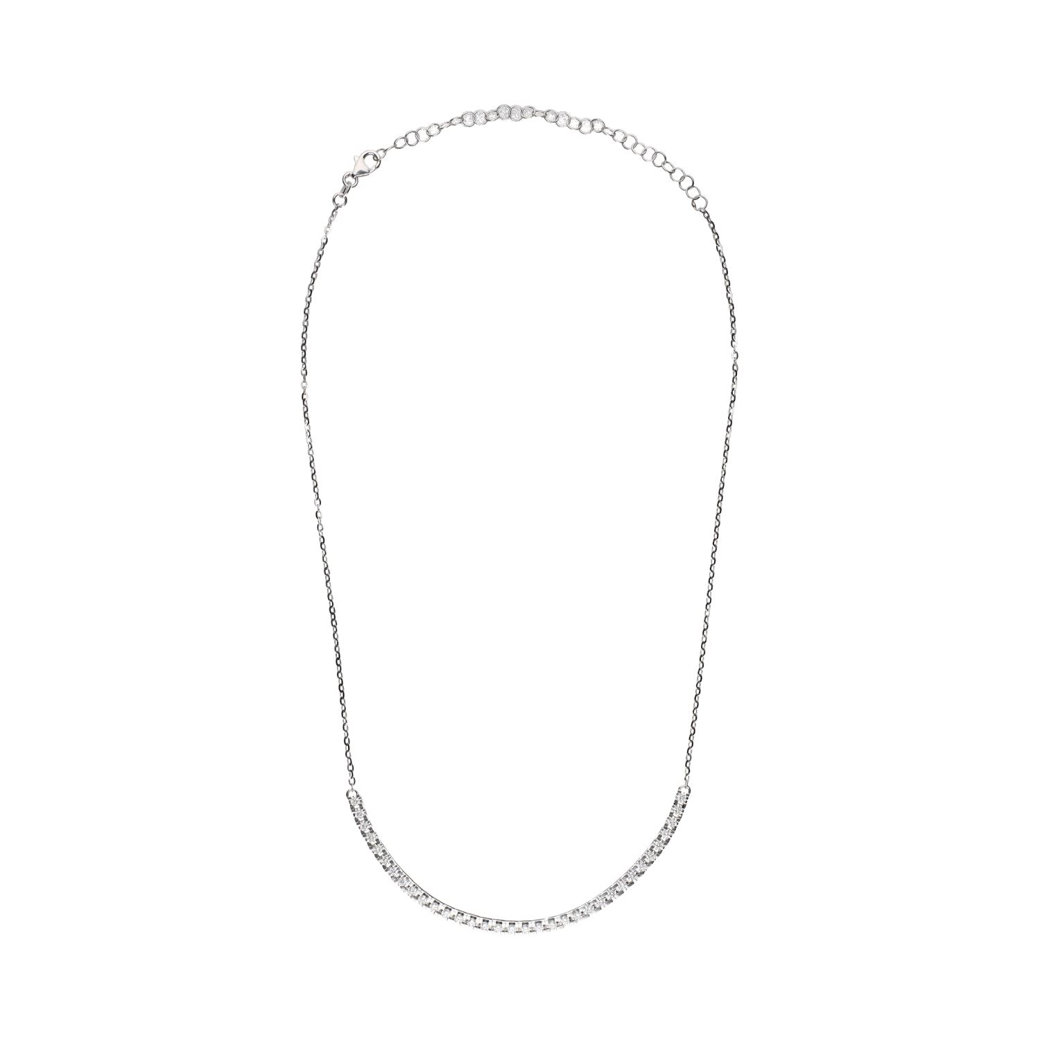 Collar en oro blanco con brillantes.