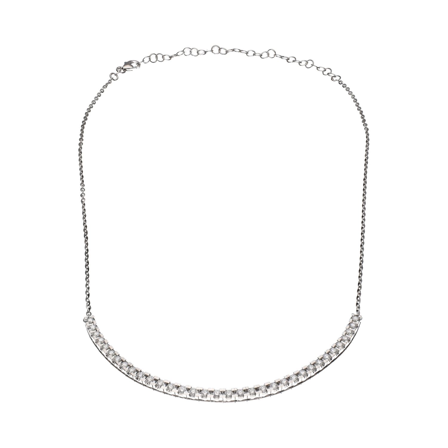 Collar en oro blanco con brillantes.