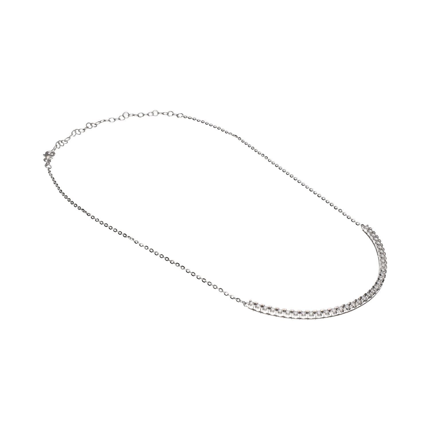 Collar en oro blanco con brillantes.