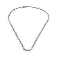 COLLARES<BR>COLLAR RIVIERE EN ORO BLANCO CON BRILL...