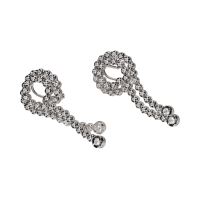 Pendientes en oro blanco con brillantes.