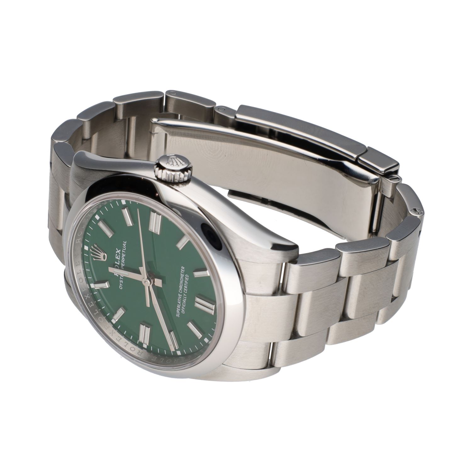 Oyster perpetual acero esfera verde 36mm.   