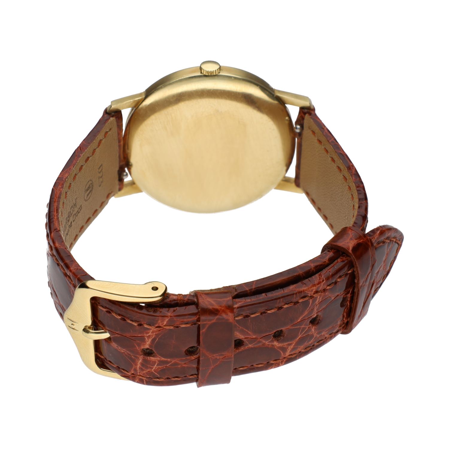 Clásico oro amarillo cuerda manual 33mm.  