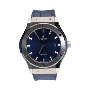 HUBLOT<BR>CLASSIC FUSION BLUE TITANIO 42MM. · ref.: 542.NX.7170.LR