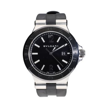 BULGARI<BR>DIAGONO ACERO Y CERÁMICA 42MM. · ref.: DG42SC