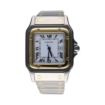 CARTIER<BR>SANTOS CABALLERO AUTOMÁTICO ACERO Y OR... · ref.: 