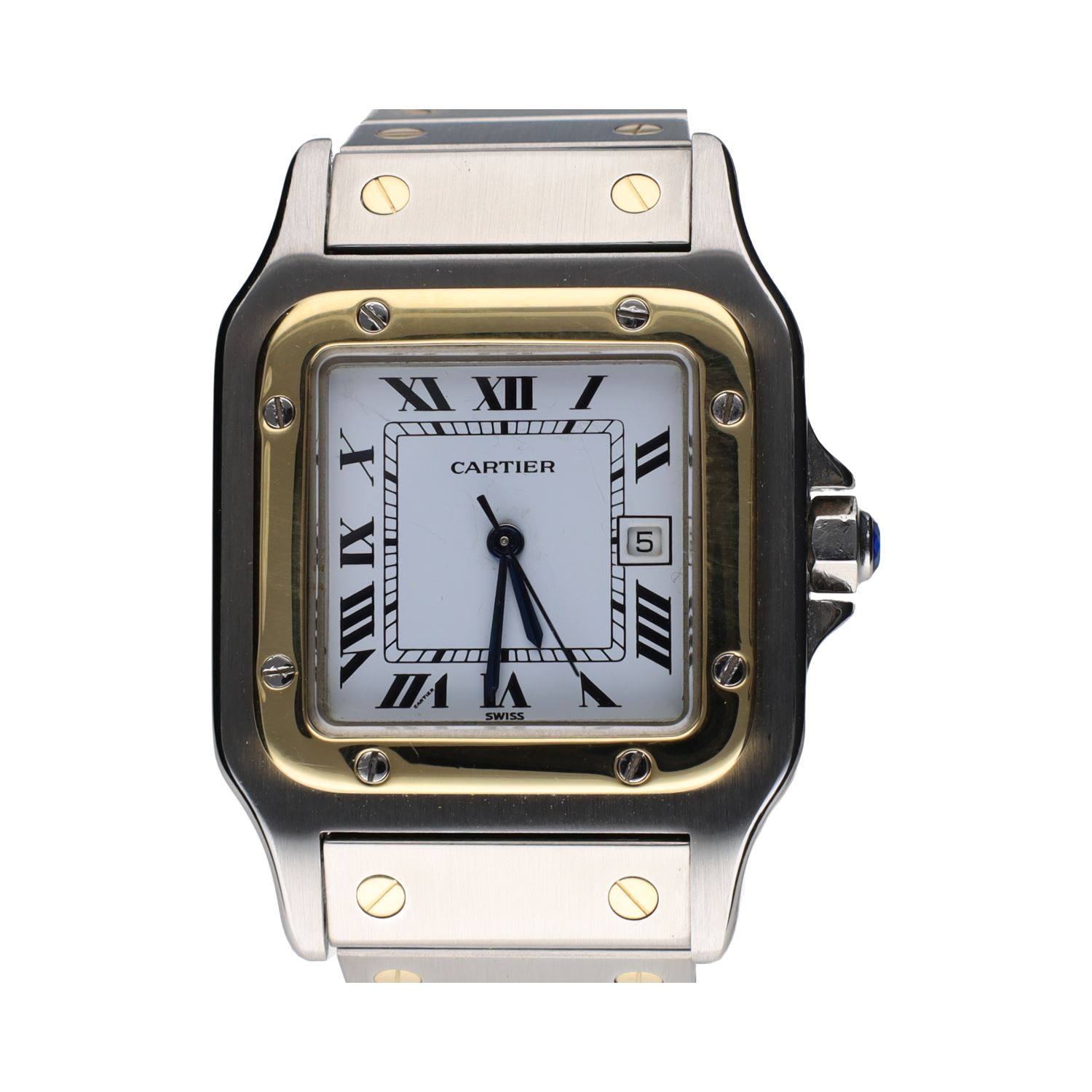 Santos caballero automático acero y oro 29mm.  