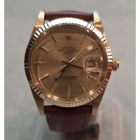 ROLEX<BR>OYSTER PERPETUAL DATE PLEXI ORO AMARIL...